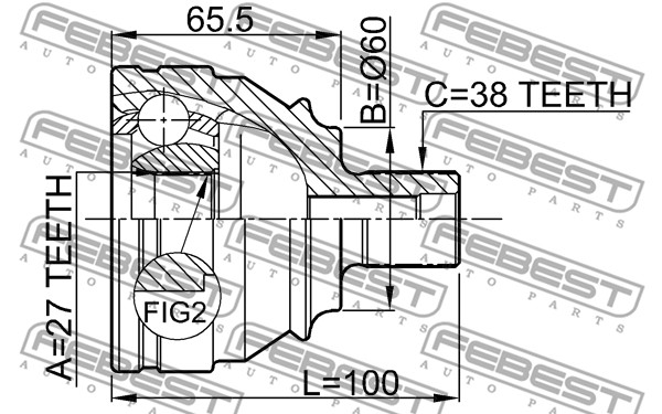 Przegub FEBEST 2310-028