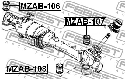 Poduszka przekładni kierowniczej FEBEST MZAB-106