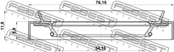 Pierścień uszczelniający piasty koła FEBEST 95HDS-56760612X