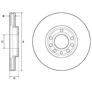 Tarcza hamulcowa DELPHI BG3713C