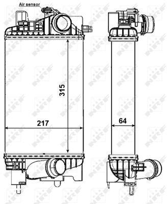 Chłodnica powietrza intercooler NRF 30469