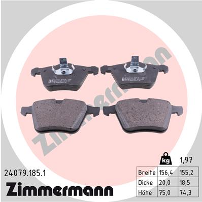 Klocki hamulcowe ZIMMERMANN 24079.185.1