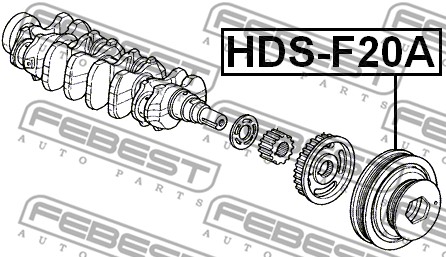 Koło pasowe wału korbowego FEBEST HDS-F20A