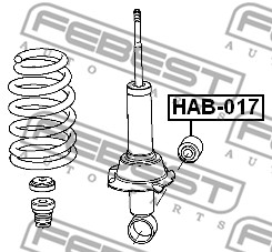 Tuleja montażowa amortyzatora FEBEST HAB-017