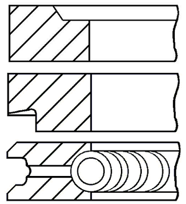 Pierścienie tłokowe GOETZE ENGINE 08-107100-00