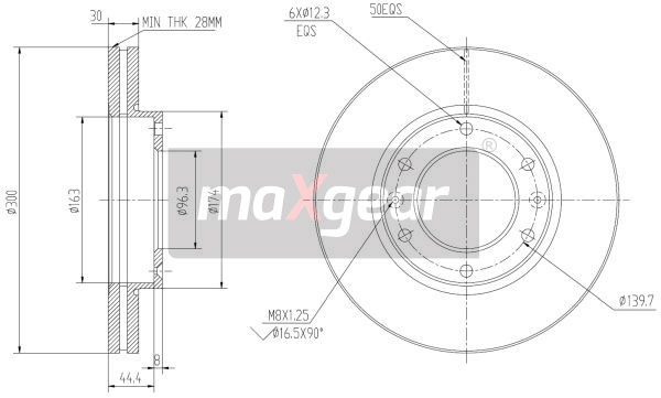 Tarcza hamulcowa MAXGEAR 19-2231