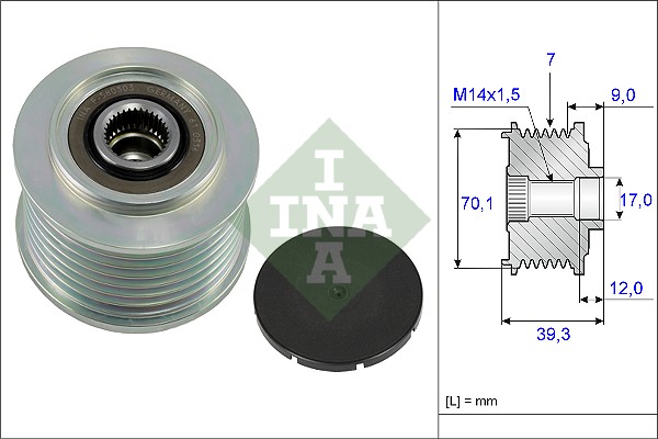 Sprzęgło alternatora INA 535 0214 10