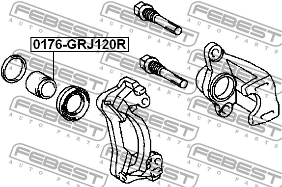 Tłoczek zacisku hamulcowego FEBEST 0176-GRJ120R