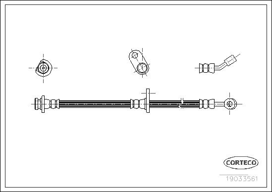 Przewód hamulcowy elastyczny CORTECO 19033561