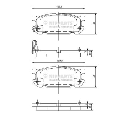 Klocki hamulcowe NIPPARTS J3613020