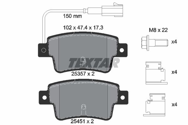 Klocki hamulcowe TEXTAR 2535701