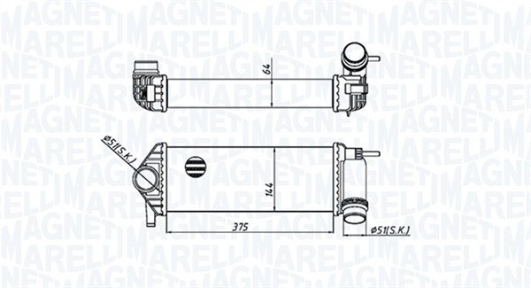 Chłodnica powietrza intercooler MAGNETI MARELLI 351319205510