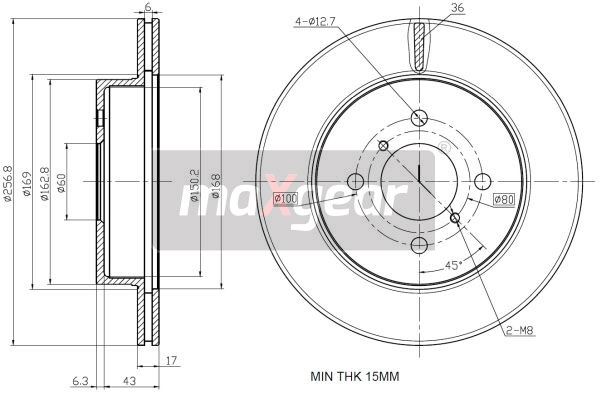 Tarcza hamulcowa MAXGEAR 19-2528