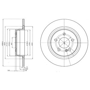 Tarcza hamulcowa DELPHI BG4153C