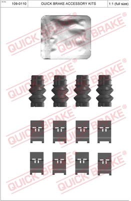 Zestaw akcesoriów montażowych  klocków hamulcowych QUICK BRAKE 109-0110