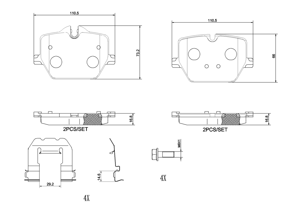 Klocki hamulcowe BREMBO P 06 116