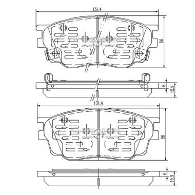 Klocki hamulcowe NIPPARTS J3603055