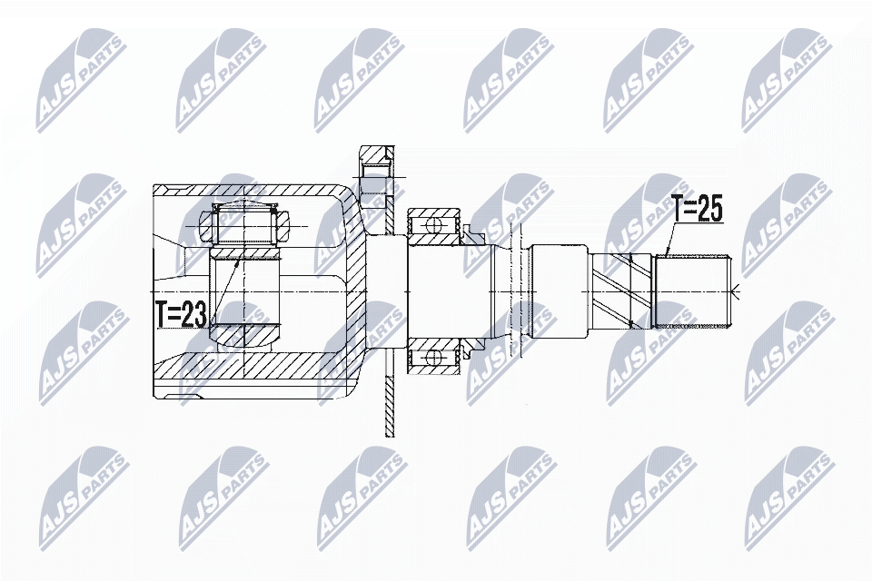 Zestaw przegubu, wał napędowy NTY NPW-FT-070