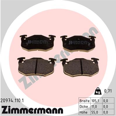 Klocki hamulcowe ZIMMERMANN 20974.110.1