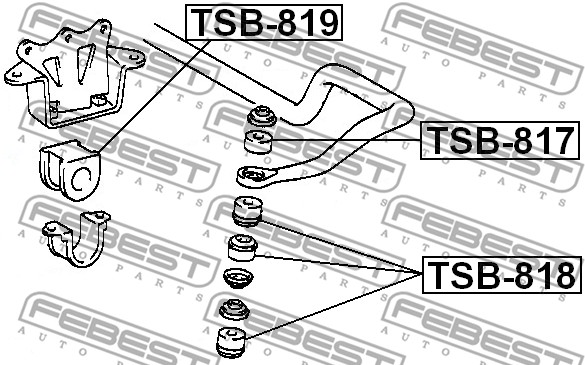 Tuleja wahacza FEBEST TSB-818