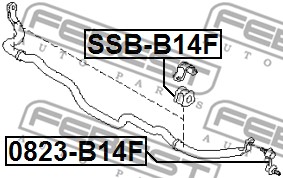 Guma stabilizatora FEBEST SSB-B14F