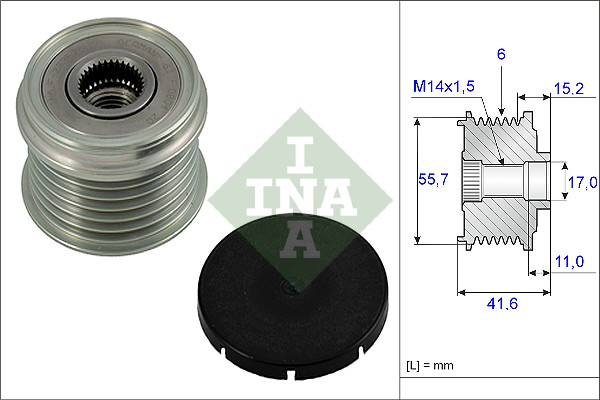 Sprzęgło alternatora INA 535 0024 10