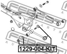 śruba do regulacji pochylenia koła FEBEST 1229-004-KIT