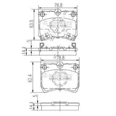 Klocki hamulcowe NIPPARTS J3603032