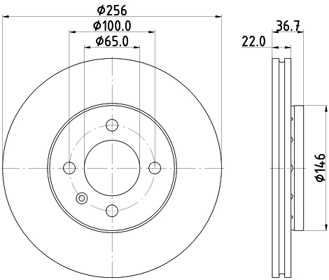 Tarcza hamulcowa HELLA 8DD 355 125-391
