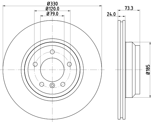 Tarcza hamulcowa HELLA 8DD 355 128-431