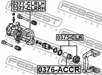 Tłoczek zacisku hamulcowego FEBEST 0376-ACCR