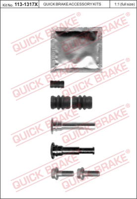 Zestaw tulei prowadzących zacisk hamulca QUICK BRAKE 113-1317X