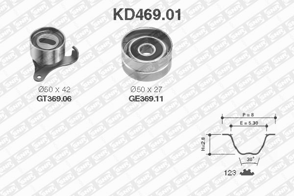 Zestaw paska rozrządu SNR KD469.01