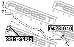 Guma stabilizatora FEBEST SSB-G12F