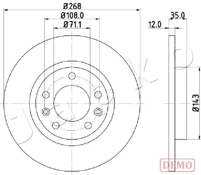 Tarcza hamulcowa JAPKO 610408C