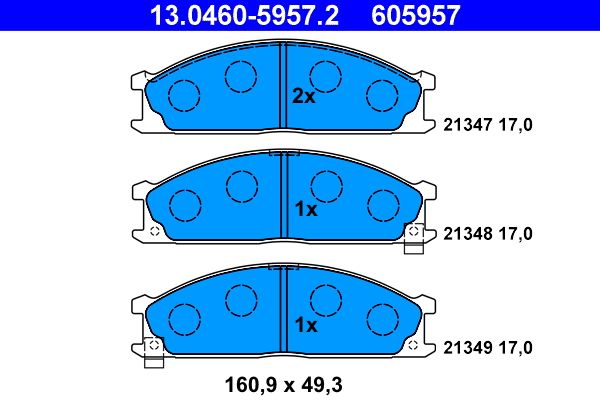 Klocki hamulcowe ATE 13.0460-5957.2