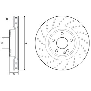 Tarcza hamulcowa DELPHI BG4658C