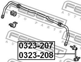 Łącznik stabilizatora FEBEST 0323-208