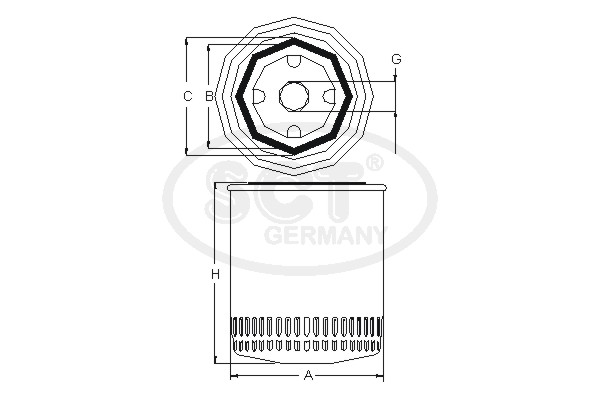 Filtr oleju SCT GERMANY SM 196