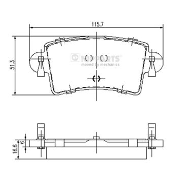Klocki hamulcowe NIPPARTS J3611046