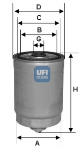 Filtr paliwa UFI 24.441.00