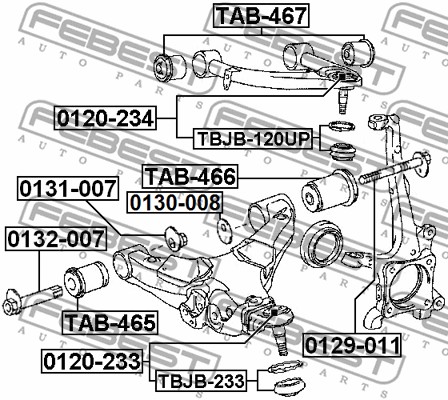 Tuleja wahacza FEBEST TAB-467