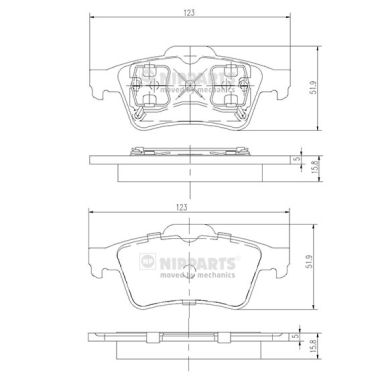 Klocki hamulcowe NIPPARTS J3611045