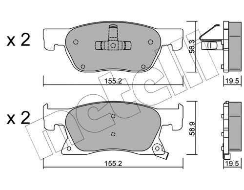Klocki hamulcowe METELLI 22-1114-0