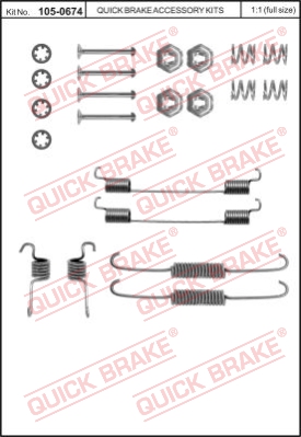 Zestaw dodatków do szczęk hamulcowych QUICK BRAKE 105-0674