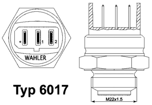 Włącznik wentylatora WAHLER 6017.85D