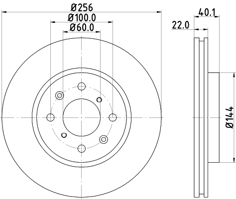 Tarcza hamulcowa HELLA 8DD 355 117-371