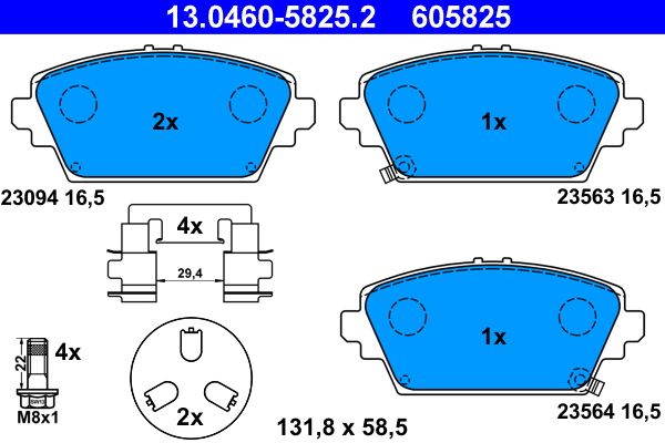 Klocki hamulcowe ATE 13.0460-5825.2