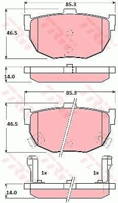 Klocki hamulcowe TRW GDB1010