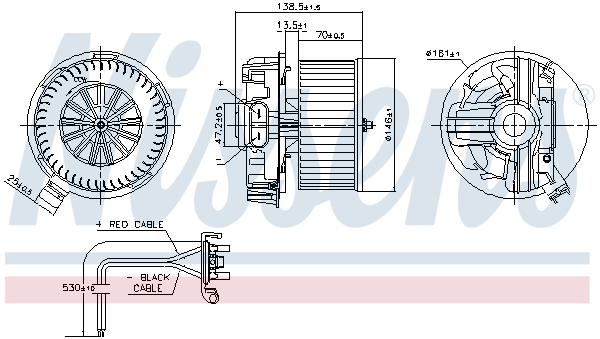 Wentylator wewnętrzny NISSENS 87385